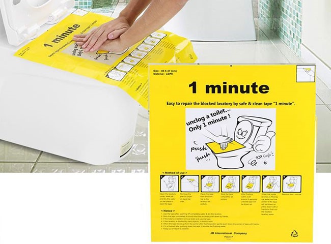 Miếng dán thông tắc bồn cầu dễ sử dụng