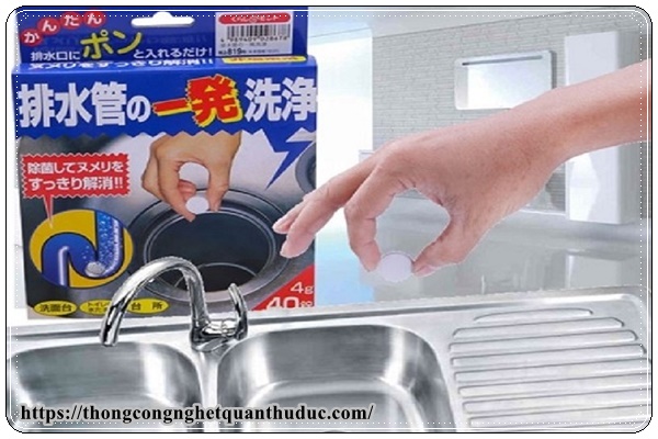 Cách sử dụng viên thông tắc bồn rửa bát