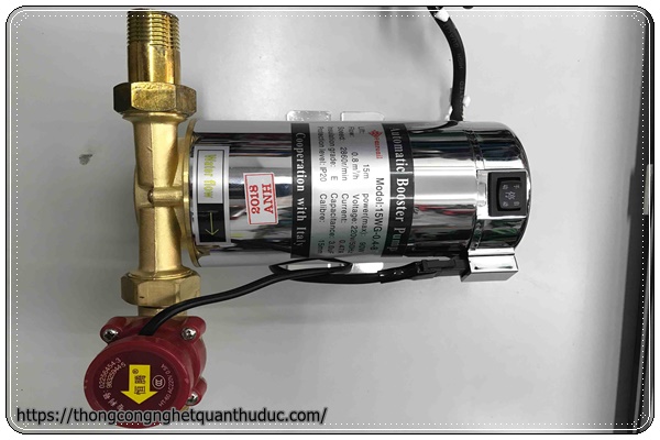 Lắp bơm tăng áp cho vòi sen bằng kết hợp bình lạnh