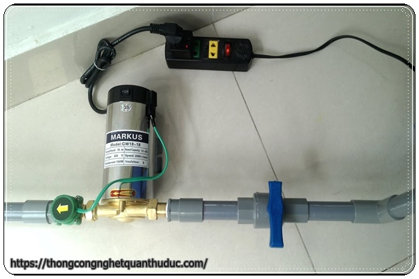 Lắp bơm tăng áp cho vòi sen thông qua nguồn tổng